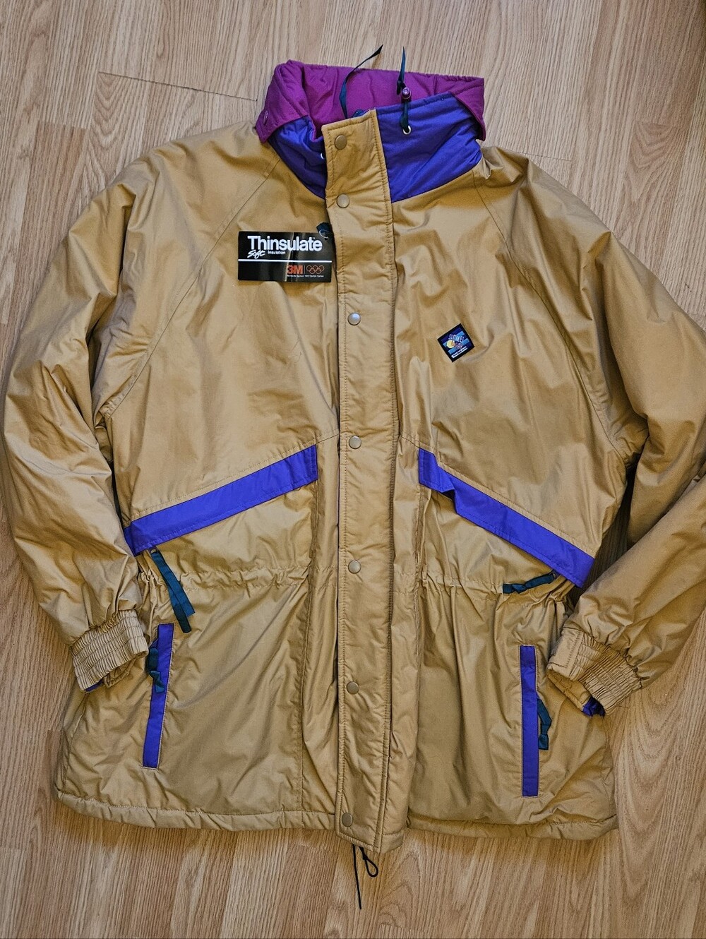 VTG 1992 Woolrich Slope Wear Ski Jacket NWT 2XL Saddle Colorblock Thinsulate New
